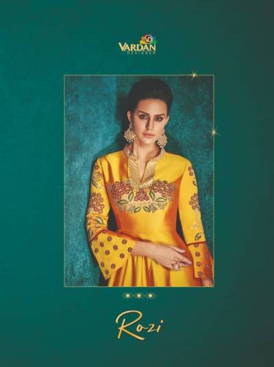 ROZI VOL-1 BY VARDAN DESIGNER EMBROIDERY KURTI WHOLESALER IN INDIA
